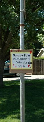 Garage sale t�bla: Chapman&Birch