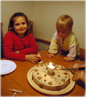 Ci and Te with Ci's cake